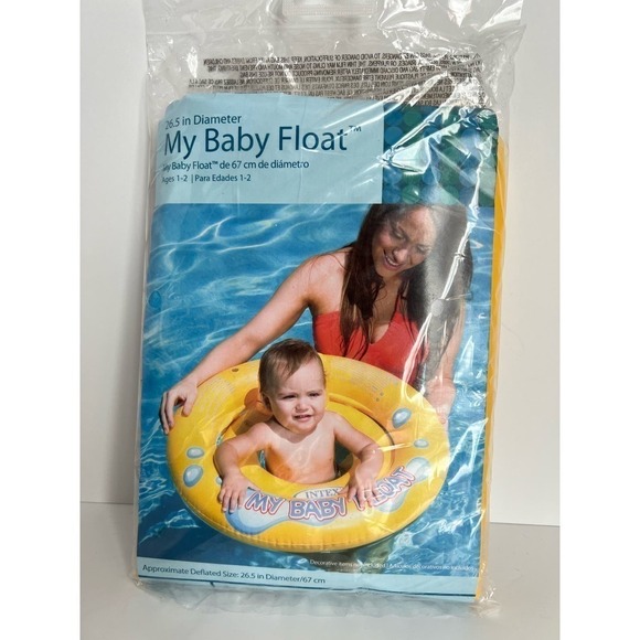 3/$27 NWT Intex My Baby Float, Yellow, 26,5" Diameter, Ages 1-2, Up tp 25lbs - Picture 1 of 6